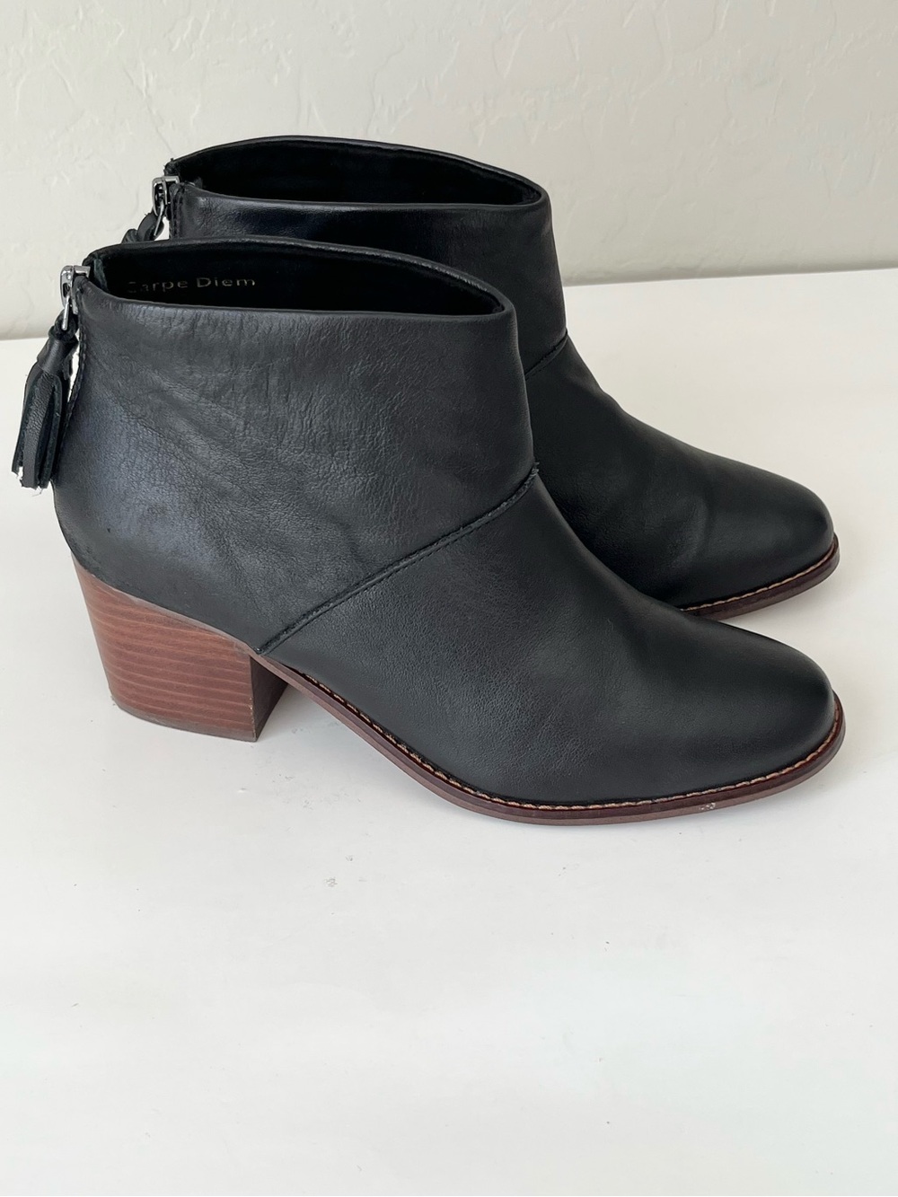 Toms Leila leather ankle boots black 8 - Picture 4 of 9